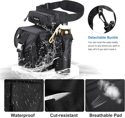 Jueachy Drop Leg Bag for Men Tactical Metal Detecting Thigh Pack with Water Bottle Pouch