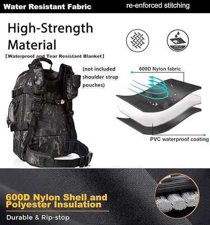 Expandable 40-64L Military Tactical Backpack 3 Day Bag Hiking Gym Sport Camping
