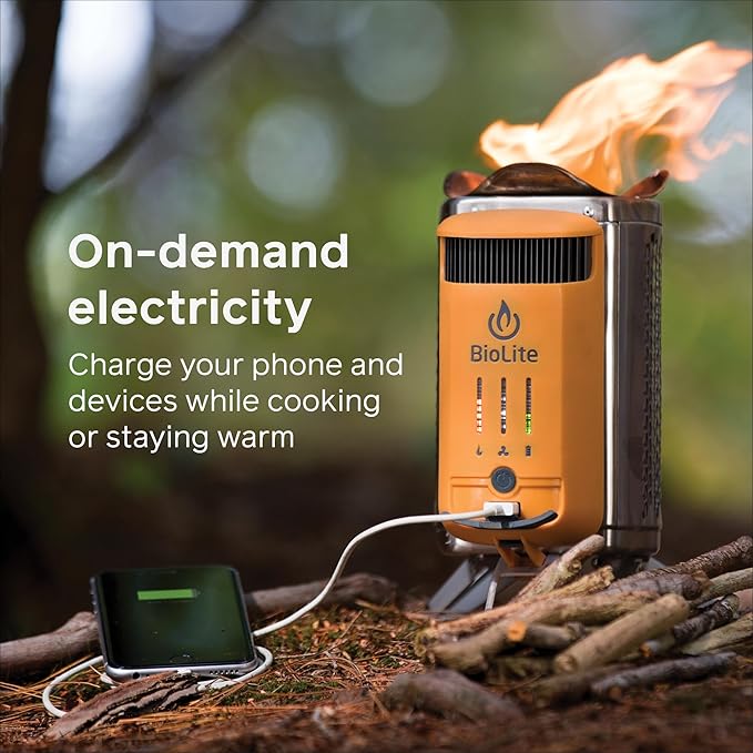 BioLite CampStove 2+ Wood Burning, Electricity Generating & USB Charging Camp Stove