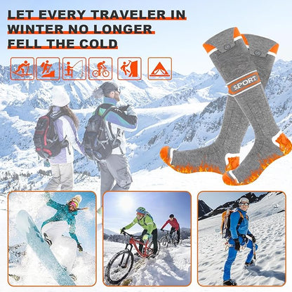 Heated Socks for Men Women,5000mAh Rechargeable Foot Warmer Electric Heating Socks with 3 Heating Settings & App Remote Control Thermal Electric Socks,Warm Socks for Hunting Skiing Camping Hiking