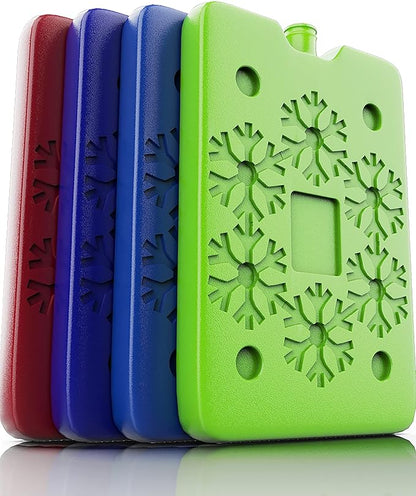 Ice Packs for Lunch boxes and Coolers | Bento Lunch Box Ice Packs, Cooler Bag for Work, School, Picnic or Camping | Reusable Small Freezer Pack, Adult and Kid Friendly