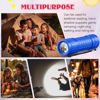 48 Mini Flashlights Bulk for Kids Small Assorted Colors Handheld LED Flashlights with Lanyard for Party Favor, Night Reading, Emergency, Camping(Lovely)