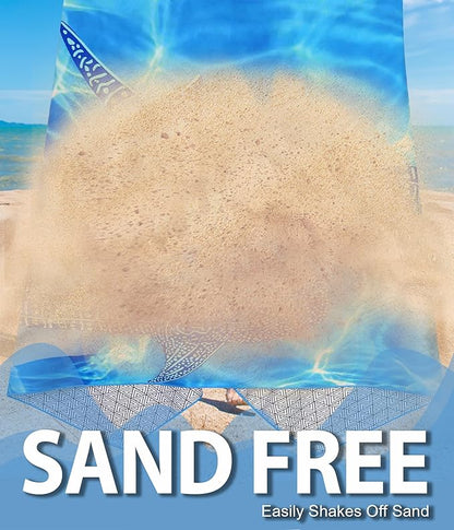 Microfiber Quick Dry Beach Towel – Lightweight Sand Free Oversized X-Large Towel Accessories Travel Must Have Swim Pool Yoga Camping Gear Summer Cruise Ship Compact Sandproof Item Gift Whale