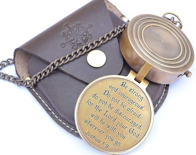 Engraved Compass for Confirmation Gifts, Baptism Gifts, Best Easter, Birthday Gifts, Graduation Gifts, Wedding Gifts, Religious Gifts for Men