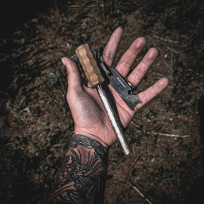 überleben Kräftig Ferro Rod Fire Starter for Survival w/Multi-Tool Fire Striker, Lanyard - 1/2" Thick Fire Steel, 20,000 Strikes - Waterproof Flint and Steel - Camping Fire Starter Rod