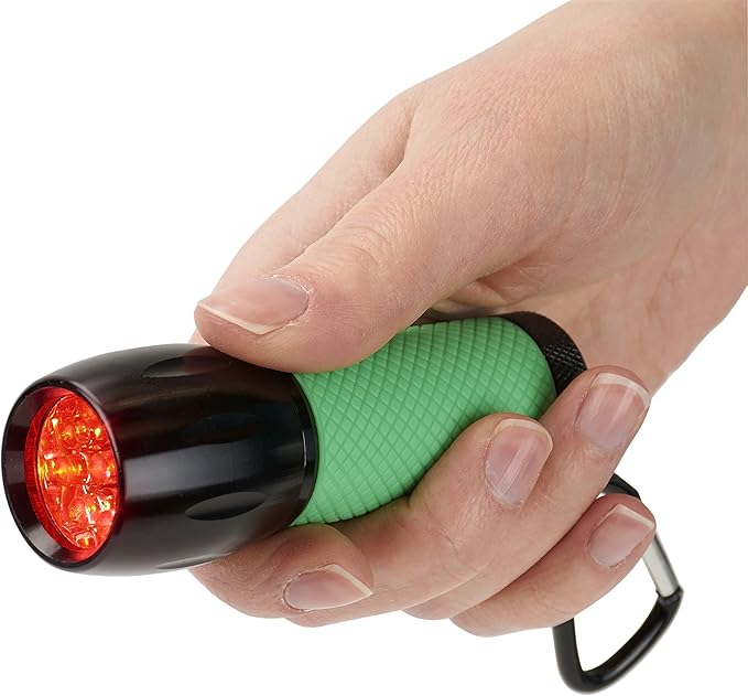 Carson RedSight Red LED Flashlight For Reading Astronomy Star Maps and Preserving Night Vision with Two Brightness Settings (SL-33) X-Large