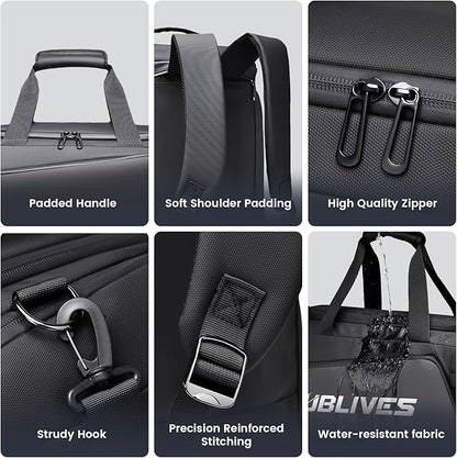 Gym Duffel Bag for Men Women with Shoe Compartment, Waterproof Sports Crossbody Bag Backpack with Dry and Wet Seperation for Travel Sports Yoga Fitness Workout