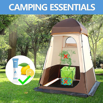 Godora 30 Packs ECO-Friendly Camping Toilet Poo Gel Powder, Portable & Fast-Absorbing Camping Toilet Gel, Rapidly Biodegradable Eco Poo Gel for Portable Toilet, Outdoor Portable Bedpans & Emergencies