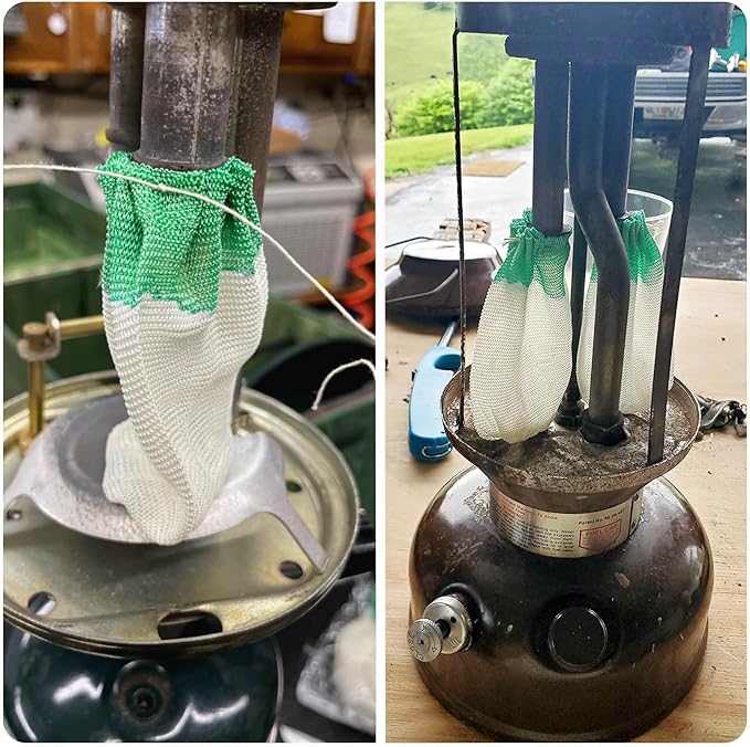 10pcs Propane Lantern Mantles String Tie Lantern Mantles for Outdoor Camping Lantern Natural Fueled Lanterns