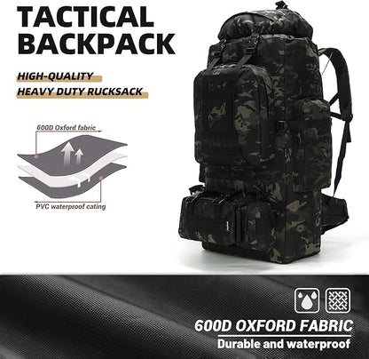 100L Camping Hiking Backpack Molle Rucksack Military Camping Backpacking Daypack