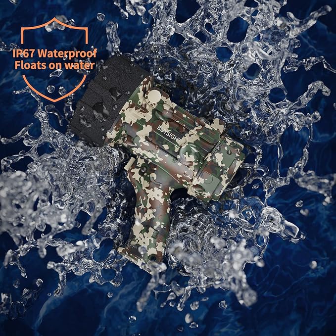 BUYSIGHT Rechargeable Spotlight Flashlight,1000,000 lumens Hand held Spotlight Waterproof Flashlight Hunting floodlight with red Lens(Camouflage Green-COB)