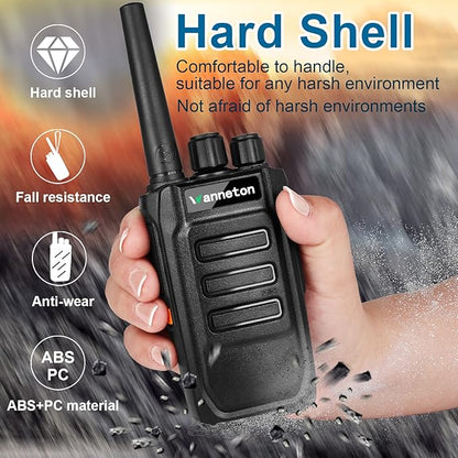 F1 GMRS walkie talkies for Adults Long Range,One-Key decoding Copy Frequency, Compatible with Most Portable Handle Two Way radios,16 CH, 205 Privacy Codes, VOX, Scan, programmable(2 Pack)