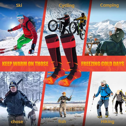 Heated Socks, Rechargeable 10000mah Battery Heated Socks for Men Women, Upgraded Washable Electric Thermal Warming Socks, App Control Winter Feet Warmer for Camping Hiking Skiing Outdoors