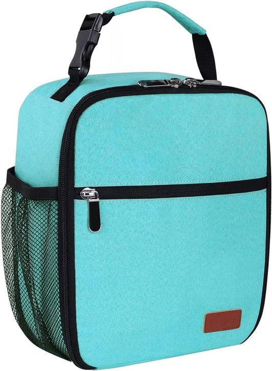 Femuar Lunch Box for Men Women Adults Small Lunch Bag for Office Work Picnic - Reusable Portable Lunchbox, Light Blue