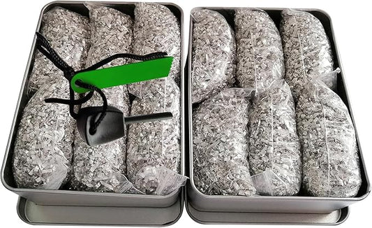 Emergency Fire Starter Kit Magnesium 6 Bags for Camping Hiking Bushcraft Survival Outdoor Hurricane Outage Light Weight Portable + 1 Tin Box