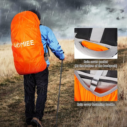 HOMIEE 50L Hiking Backpack Travel Bag Waterproof Camping Backpack with Rain Cover Lightweight Backpacking Backpack Rucksack