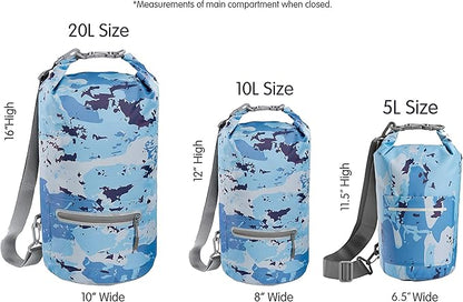 Skog Å Kust DrySak - Roll Top Waterproof Bag for Travel & Outdoors - 5, 10 & 20 Liter sizes