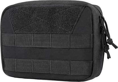 OneTigris MOLLE Pouch, Tactical Admin Pouch Belt EDC Tool Organizer Zippered Utility Waist Pack 7.5"x5"x2"