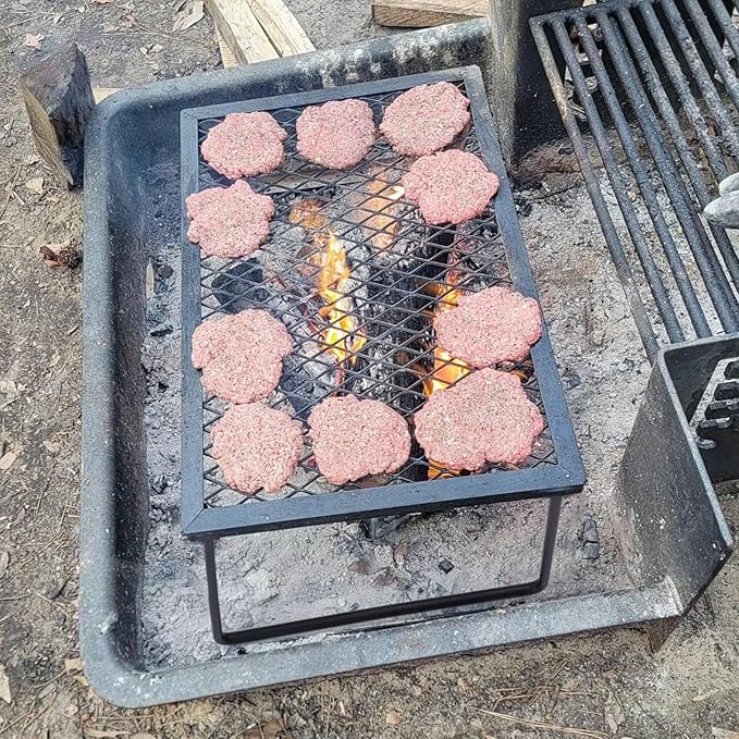 Camp Fire Cooking Racks Campfire Grate Over Fire Pit, Fireplace Cooking Grate Camp Fire Cooking Racks for Camping Cooking, Grill Grate for Fire Pit Over Fire Grill, Camping Accessories for Outside