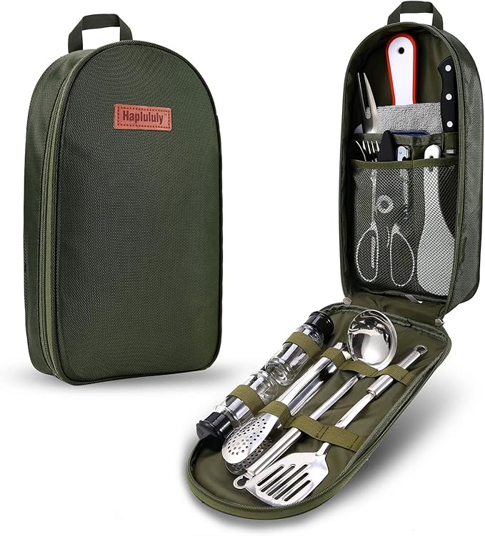 Camping Essentials Camping Accessories Gear Must Haves Camper Tent Camping Kitchen Rv Cooking Set Camping Cooking Utensils Set Supplies Gadgets Outdoor Stove Portable Picnic Gifts BBQ Stuff