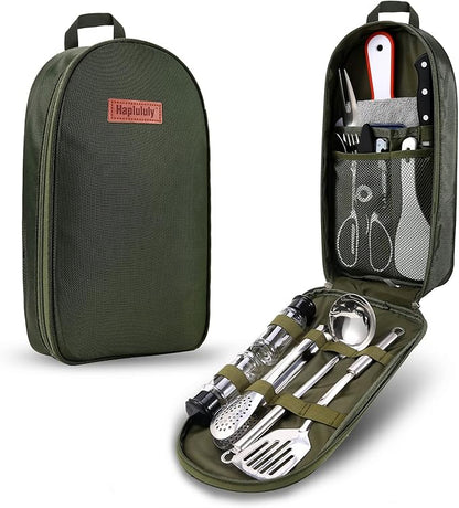 Camping Essentials Camping Accessories Gear Must Haves Camper Tent Camping Kitchen Rv Cooking Set Camping Cooking Utensils Set Supplies Gadgets Outdoor Stove Portable Picnic Gifts BBQ Stuff