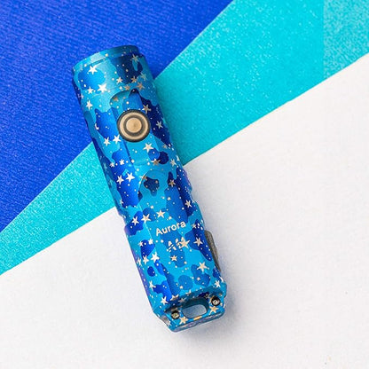 RovyVon Aurora A11 Titanium LED Flashlight High Lumen Rechargeable EDC Pocket Flashlights 650 Lumen 5 Modes Super Bright Water Resistant for Camping, Hiking (Blue Sky)