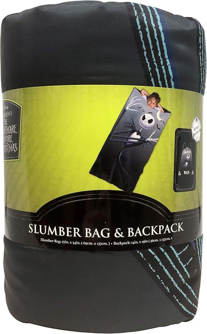 Jay Franco Disney Nightmare Before Christmas Slumber Sack - Cozy & Warm Kids Lightweight Slumber Bag/Sleeping Bag - Featuring Jack Skellington (Official Disney Product)