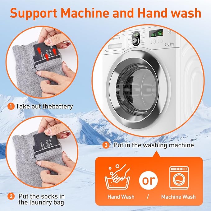 Heated Socks, 2023 Upgraded Rechargeable with 12Hrs Max Heating Time, Heated Socks for Men Women with Battery, Electric Heated Socks for Outdoors, Hunting, Golf, Camping, Warm Gifts