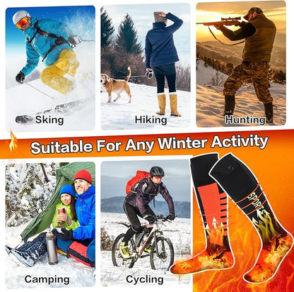 Heated Socks, Heated Socks for Men Women Rechargeable,5000 mAh Electric Heated Socks with APP Control,Heating Socks Washable Foot Warmer for Hiking Riding Camping Skiing Hunting Outdoor Activities
