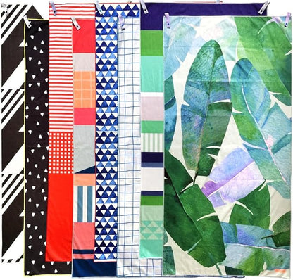 Microfiber Beach Towel & Bag. Lightweight, Compact & Quick-Dry. For Travel, the Beach, Pool, Gym, Yoga & Camping. Extra Large (71x35.5), Tropical Leaves