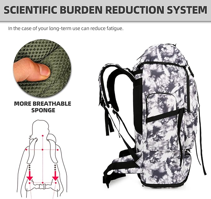 100L Hiking Camping Backpack Tactical Backpack for Men Large Survival Hunting Waterproof Backpack Molle Rucksack Military Camping Backpacking Daypack