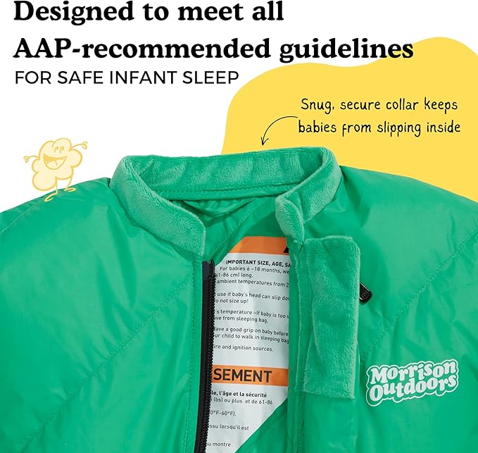 Little Mo 20 Down Baby Sleeping Bag (6-24 Months) The Warmest, Safest Ultralight Down Camping Sleeping Bag for Babies and Toddlers.