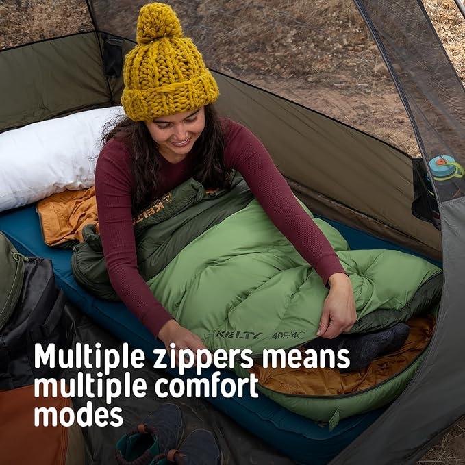 Kelty Supernova Down Sleeping Bag, Compact + Lightweight, Roomy Shape for All Body Types and Sleep Positions, Recycled Shell Fabrics