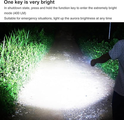 LIGHTFE Key-Chain Flashlight MK63 3 in 1 uv Light+Glare White Light+red Light for EDC Flashlight, Camping Flashlight, Emergency Light Designs to Max. 300LM Brightness, 3 Colors LED Lamp(Grey)