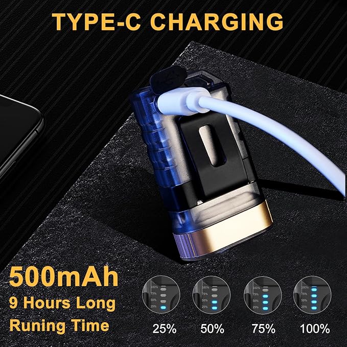 LOVME Keychain Flashlight,EDC Flashlight Bright 800 LM, Small Powerful Flashlight with 365nm UV Mini Flashlight with Clip, for Hiking and Camping