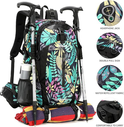 40L Waterproof Lightweight Hiking,Camping,Travel Backpack for Men Women