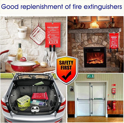 Fire Blankets for Home and Kitchen Emergency Safety – 4 pack 3ft x 3ft Fiberglass Fire Suppression Blanket Suspend Flames Retardant for Cooking Stove Grill Car Garage Office RV Warehouse (4 Pcs)