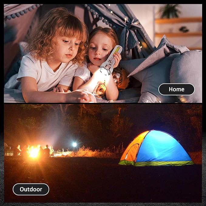 LED Flashlights, Bright Flashlights for Emergencies, Camping, Hiking, Walking, 3 Modes Flash Light with COB Work Light, Capable to Recharge Mobile Devices,fl-LL-5898-p-n-0