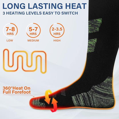 Remote Control Heated Socks for Men Women, 7.4V 2600mAh Rechargeable Electric Socks, Thermal Socks Foot Warmer for Outdoor Riding Camping Hiking Skiing by Dr.Warm