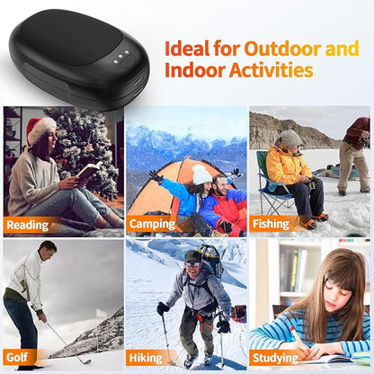 Hand Warmers Rechargeable 2 Pack, Electric Hand Warmer Reusable 4000mAh USB Portable Pocket Warmer, 10 Hrs Lasting Hand Heater for Camping Hiking Hunting Golf Ideal Warm Gift for Women Men