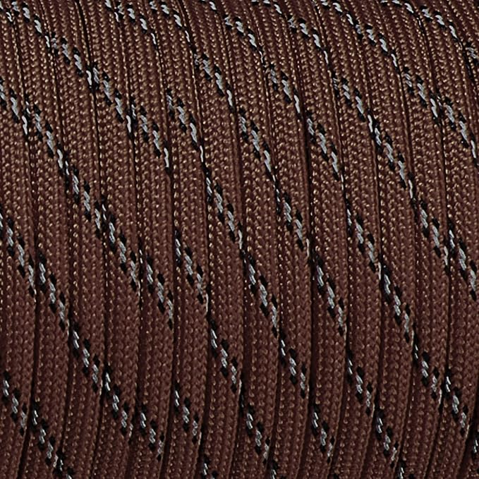 Reflective 550 Paracord/Parachute Cord 4mm Tent Rope 7 Strands 65 Feet Reflect Nylon Pull Guy Lines Spool Wind Proof for Camping Outdoor Hiking Lanyard Bracelets Emergency