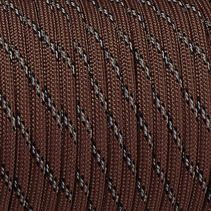 Reflective 550 Paracord/Parachute Cord 4mm Tent Rope 7 Strands 65 Feet Reflect Nylon Pull Guy Lines Spool Wind Proof for Camping Outdoor Hiking Lanyard Bracelets Emergency