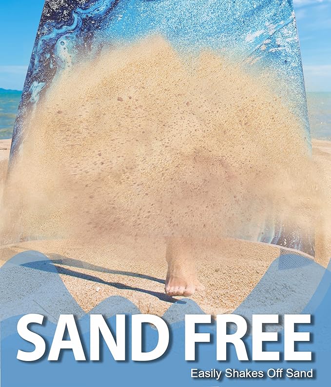 Microfiber Quick Dry Beach Towel – Lightweight Sand Free Oversized X-Large Towel Accessories Travel Must Have Swim Pool Yoga Camping Gear Summer Cruise Ship Compact Sandproof Gift Turtlelife Galaxy