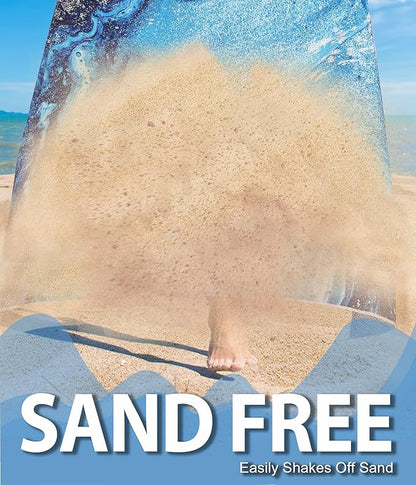 Microfiber Quick Dry Beach Towel – Lightweight Sand Free Oversized Large Towel Accessories Travel Must Have Swim Pool Yoga Camping Gear Summer Cruise Ship Compact Sandproof Item Gift Starry Sky