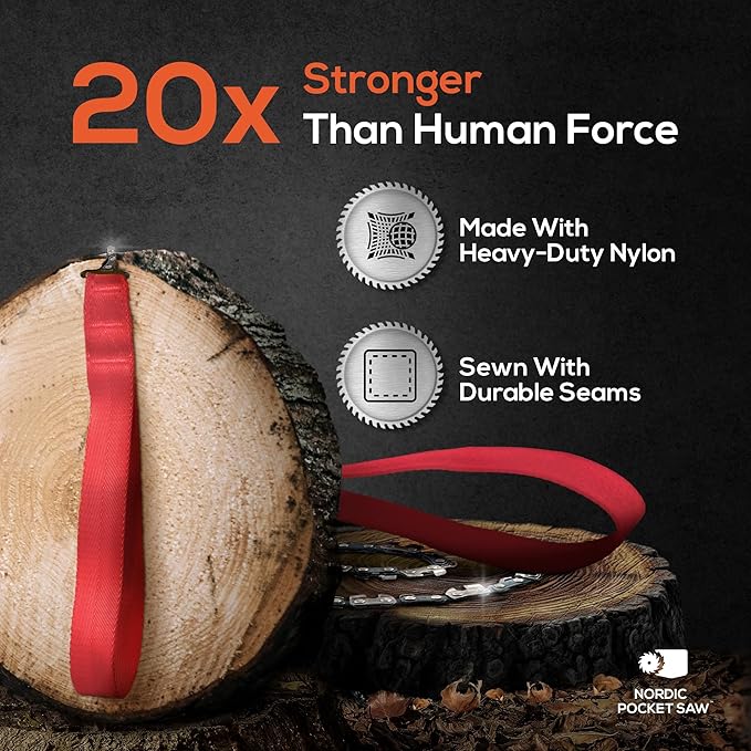 25.6" or 36" Pocket Chainsaw with Handles in 3 Color Variations - Manual Chain Saw for Outdoor & Trail Builders - Pocket Chain Saw Suurvival - Commando Saw - Emergency Saw Chain