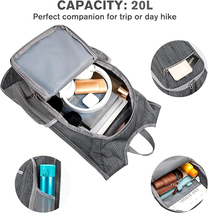 G4Free 10L/15L/20L Hiking Backpack Lightweight Packable Hiking Daypack Small Travel Outdoor Foldable Shoulder Bag