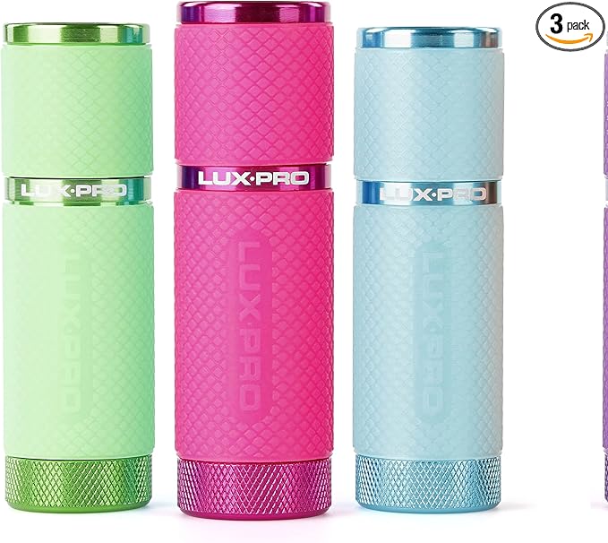 LUX-PRO LP395 Gels Glow in Dark 9 LED Flashlight (Pink, Green, Teal)