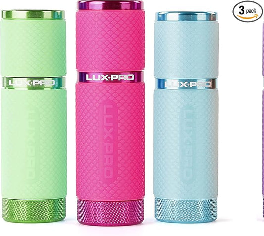 LUX-PRO LP395 Gels Glow in Dark 9 LED Flashlight (Pink, Green, Teal)