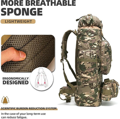 King'sGuard 100L Camping Hiking Backpack Molle Rucksack Military Camping Backpacking Daypack