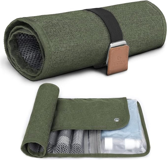 Toiletry Bag for Men, Travel Essentials Travel Toiletry Bag, Water-Resistant Compact Bathroom Roll Organizer for Hygiene, Shaving kit, Gifts for men